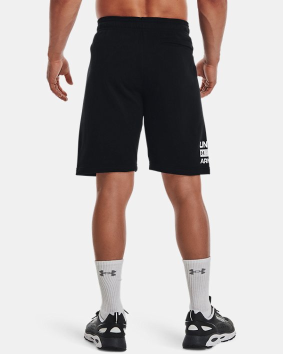 Men's UA Rival Fleece Signature Shorts, Black, pdpMainDesktop image number 1